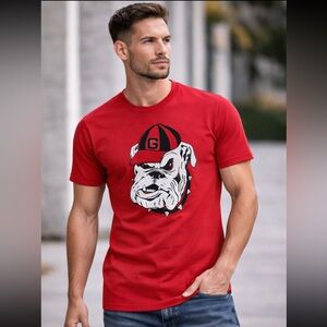UGA Georgia Bulldogs Bulldog Graphic Tee Red — Size M